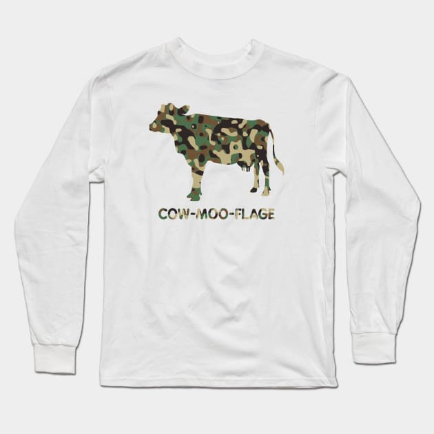 COW-MOO-FLAGE Long Sleeve T-Shirt by gemgemshop